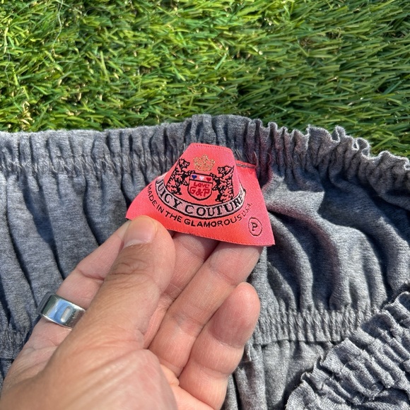 2000s Made in USA Juicy Couture grey halter neck dress with ruffles - Picture 2 of 2